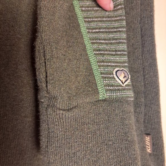 KUHL Women's Sovana Pullover Forest Green 1/4 Zip Long Sleeve Chianti Fleece Sm - Picture 7 of 10